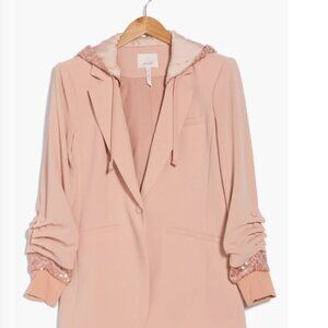 Cinq à Sept Khloe Sequin Hooded Jacket - Size 10